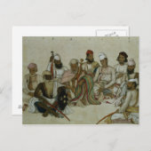 Neun Höfe und Diener der Raja Postkarte (Vorne/Hinten)