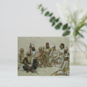 Neun Höfe und Diener der Raja Postkarte (Stehend Vorderseite)