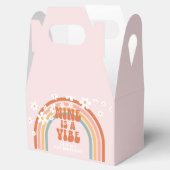 Neun ist ein Vibe Retro Regenbogen zum 9. Geburtst Geschenkschachtel (Geöffnet)