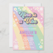 Neun ist eine lebendige Geburtstagseinladung Einladung (Vorderseite)