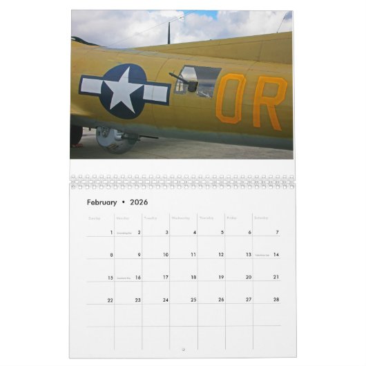 Neun Kalender O neun (Feb 2026)