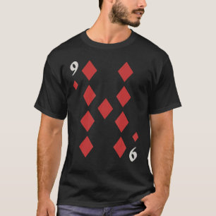 Neun Karo-Decks auf Karten Halloween-Gruppencos T-Shirt