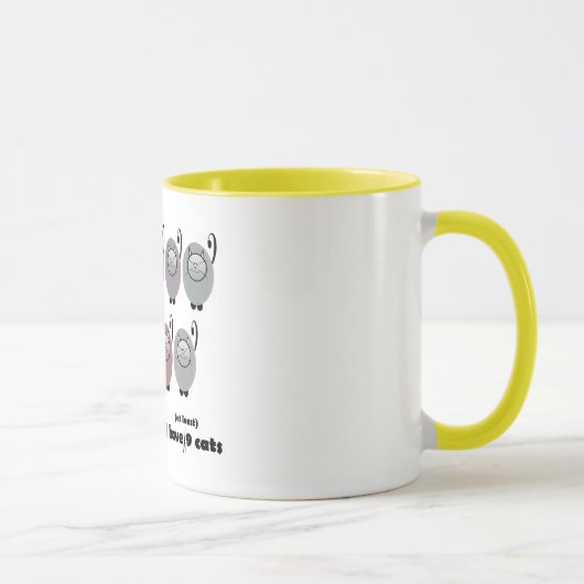 Neun Katzen-Geschenk-Tasse Tasse (Rechts)