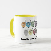 Neun Katzen-Geschenk-Tasse Tasse (Vorderseite Links)