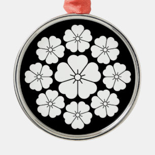 Neun Kirschblüten im Stile von Sternen Ornament Aus Metall