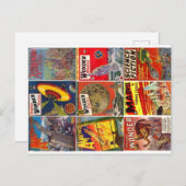 Neun klassische Puls-Science Fiction-Cover Postkar Postkarte (Vorne/Hinten)