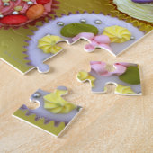 Neun Kuchen, jedes mit Süßigkeiten in einem Puzzle (Seite)