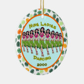 Neun Ladys Dancing - Keramik Orname Ornament (Rechts)