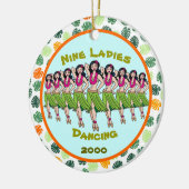 Neun Ladys Dancing - Keramik Orname Ornament (Links)