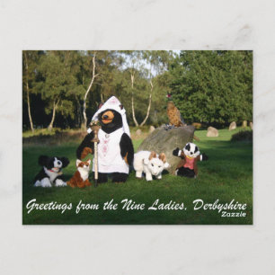 Neun Ladys, Derbyshire Summer Soltice Postkarte