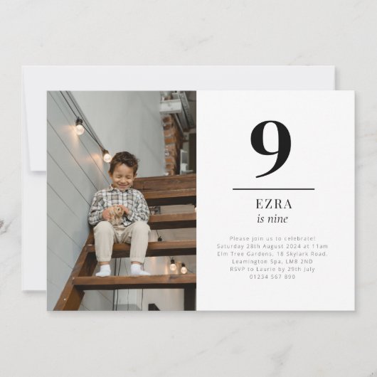 Neun Landschaft Foto Einladung (Vorderseite)