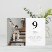 Neun Landschaft Foto Einladung (Stehend Vorderseite)