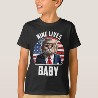 Neun Leben Byby Lustig Trump 2025 T-Shirt