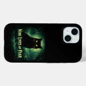 Neun Leben der Angst – Schwarze Katze Case-Mate iPhone Hülle (Rückseite (Horizontal))
