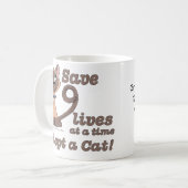 Neun Leben Kaffeetasse (Vorderseite Links)