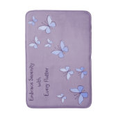 Neun Lila blaue Schmetterlinge Violet Badematte (Vorderseite Vertikal)