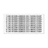 Neun Linien Rücksendeadresse Selbstfarbige, benutz Permastempel (Design)