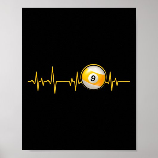 Neun LL Pool Herzschlag Abbau Billard Snooker Pool Poster (Vorne)