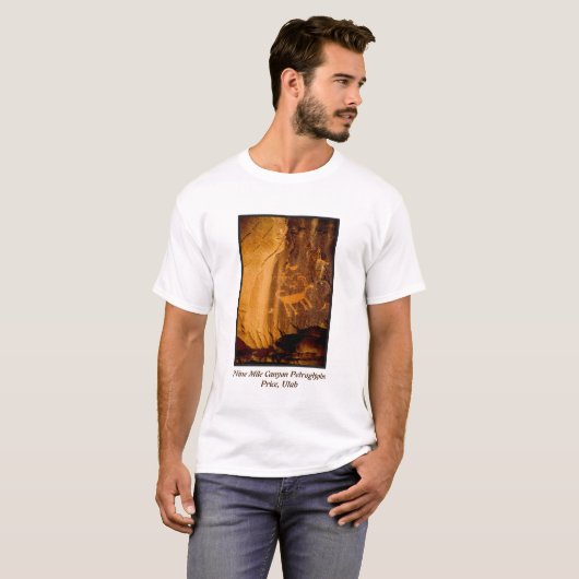 Neun Meilen-Schlucht-Bighorn-Petroglyphe - Preis, T-Shirt (Vorne ganz)