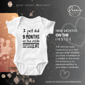 Neun Monate auf der Innenseite Baby Strampler