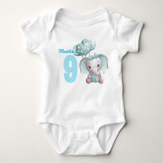 Neun Monate Baby-Bodysuit Baby Strampler (Vorderseite)