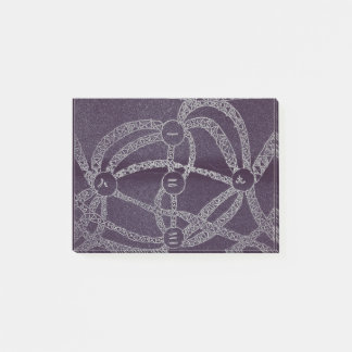 Neun Mond in der dunklen Welt Post-it Klebezettel