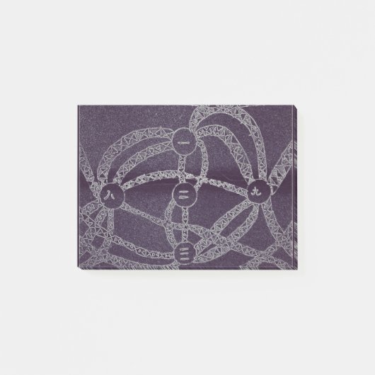 Neun Mond in der dunklen Welt Post-it Klebezettel (Vorderseite)