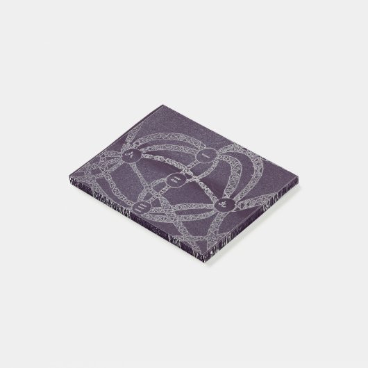 Neun Mond in der dunklen Welt Post-it Klebezettel (angewinkelt)