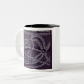 Neun Mond in der dunklen Welt Zweifarbige Tasse (Vorderseite Links)