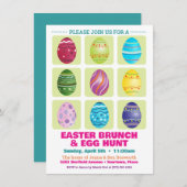 Neun Ostereier Jagen Dekorieren Party Einladung (Vorne/Hinten)