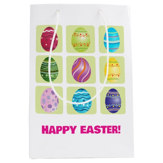 Neun Ostereier Mittlere Geschenktüte (Vorderseite)