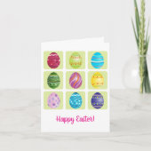 Neun Ostereier Urlaub Karte (Vorderseite)