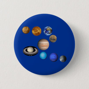 Neun Planeten im Sonnensystem Button