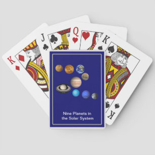 Neun Planeten im Sonnensystem Spielkarten
