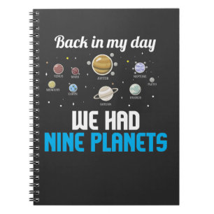 Neun Planets Pluto Astronomie Wissenschaft nie ver Notizblock