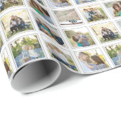 Neun Quadrat Fotos Klassische schwarze Rahmen Inst Geschenkpapier (Rolleneckpunkt)