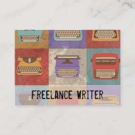 Neun Retro Schreibmaschinen Visitenkarte