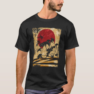 Neun Schwanzfox Japanischer Retro 2 T-Shirt