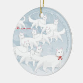 Neun tänzelndes Kätzchen… Keramik Ornament (Links)