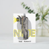 NEUN TAROT HERMIT POSTKARTE (Stehend Vorderseite)