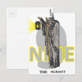 NEUN TAROT HERMIT POSTKARTE (Vorne/Hinten)