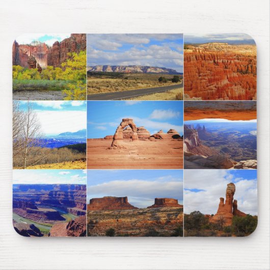 Neun Utah-Landschaftsikonen Mousepad (Vorne)