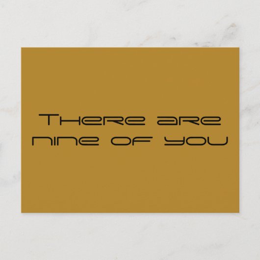 neun von Ihnen, Orphan Black Zitat Postkarte (Vorderseite)