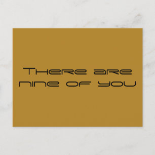 neun von Ihnen, Orphan Black Zitat Postkarte