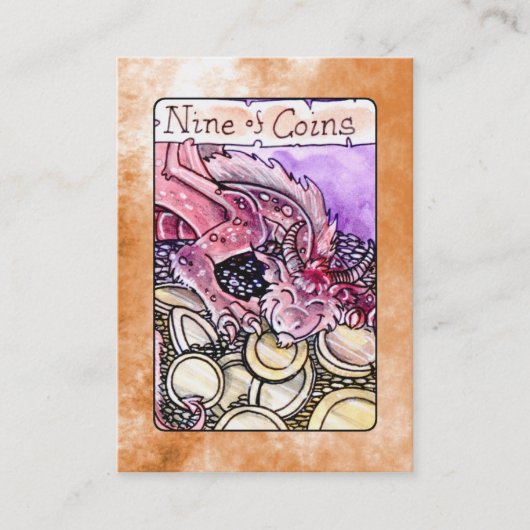 Neun von Münzen Visitenkarte (Vorderseite)