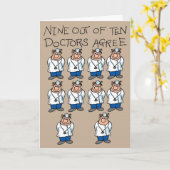 Neun von zehn Ärzten Karte (Gelbe Blume)