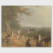 Neun Windhunde in einer Landschaft Jacques Laurent Geschenkpapier (Flach)