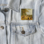 Neun Windhunde in einer Landschaft (Öl auf Button (Beispiel)