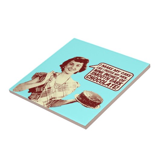 Neun Zoll glatte dunkle Schokolade Fliese (Seite)