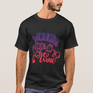 Neun zu Wein Alkohol trinken T-Shirt